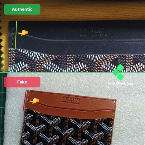 goyard cardholder fake|genuine goyard bag.